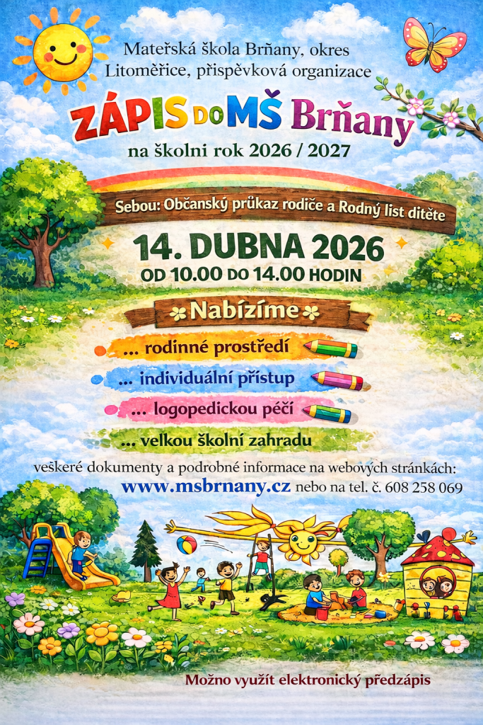 zápis do&nbsp;MŠ Brňany