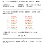 Provoz sběrného dvora v Brňanech od listopadu 2023.